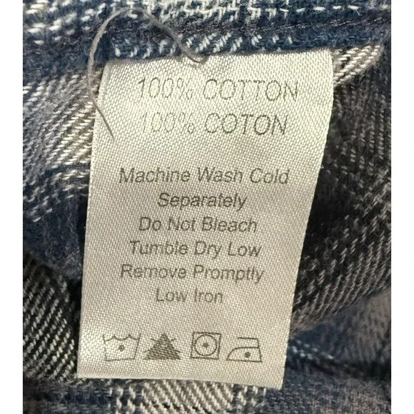 Legendary Whitetail Blue Plaid Flannel Shirt Mens Size Large Tall - Picture 6 of 10